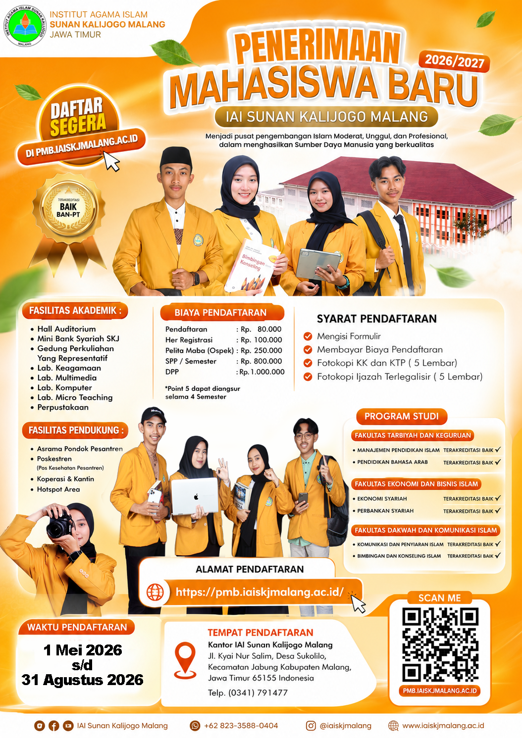 Penerimaan Mahasiswa Baru IAI Sunan Kalijogo Malang Tahun Akademik 2026/2027 Resmi Dibuka